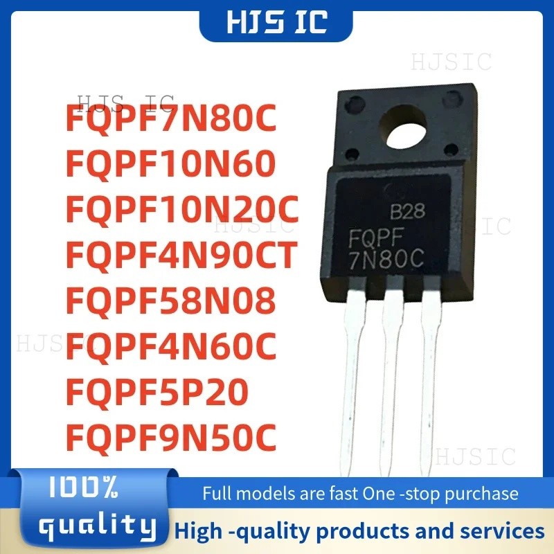 5pcs FQPF7N80C/10N60/10N20C/4N90CT/58N08FQPF4N60C/5P20 FQPF9N50C TO-220FQP ทรานซิสเตอร์-effect