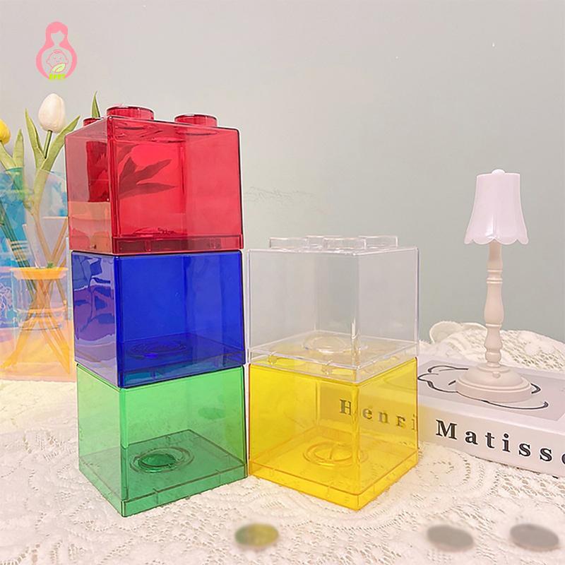 [DPGT] Blos Shape Coin Box Kids Money Bank Transparent Staable Storage Box Toy for Children Coin Pig