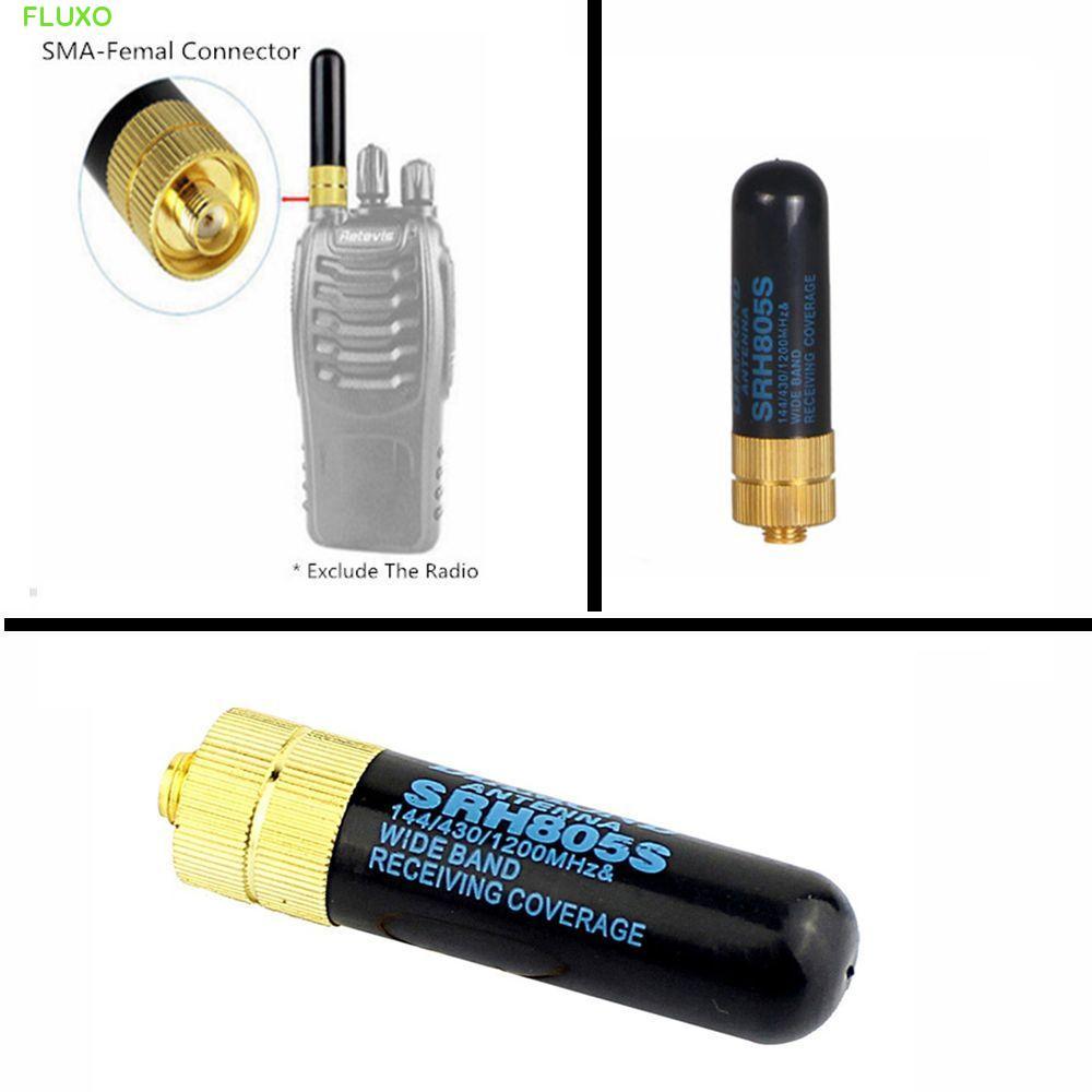 FLUXO เสาอากาศ VHF/UHF Walkie แบบพกพา SMA-F UV-5R BF-888S วิทยุ 144/430MHz Dual Band