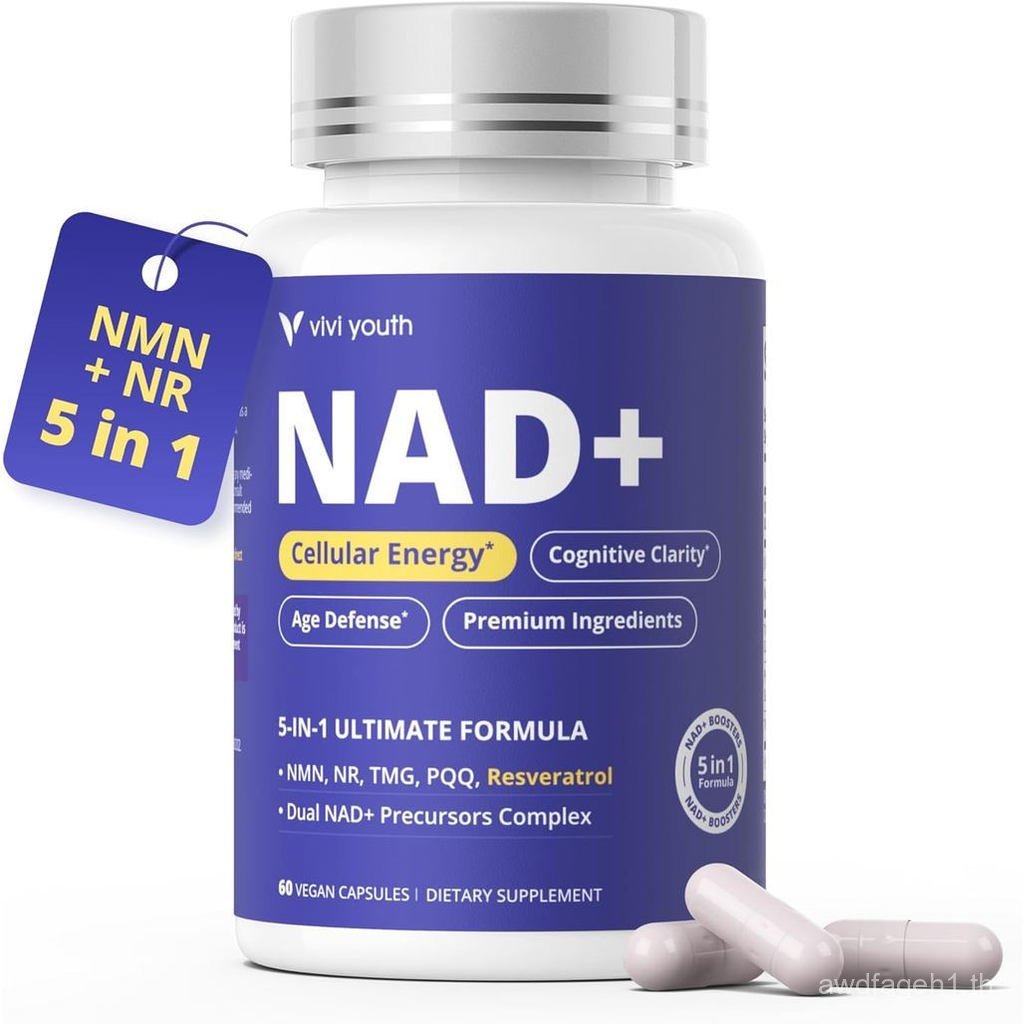 NAD+ อาหารเสริมสําหรับผู้หญิง Multi-Pathway NMN 250mg, NR 100mg, Resveratrol, PQQ & Betaine for Cell