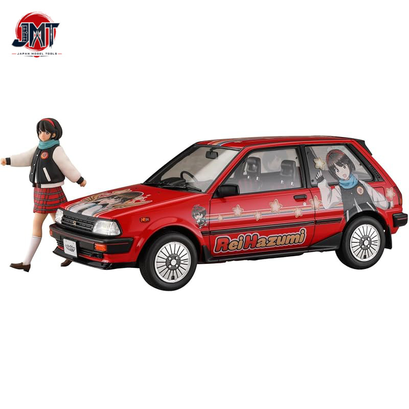 Hasegawa 1/24 Toyota Starlet EP71 Si Limited (3-door) Mid-model, Hazumi Rei w/ Figure Plastic Model 