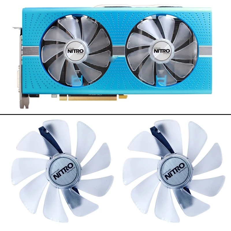 * ใหม่ CF1015H12D FD10015M12D RX 590 580 480 470 570 GPU Cooler พัดลมสําหรับ Sapphire RX470 RX590 RX