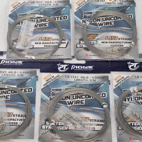 สลิงเปลือยไพโอเนียร์ Pioneer 7x7 uncoated 49 stand 1 ม้วนยาว 10 เมตร