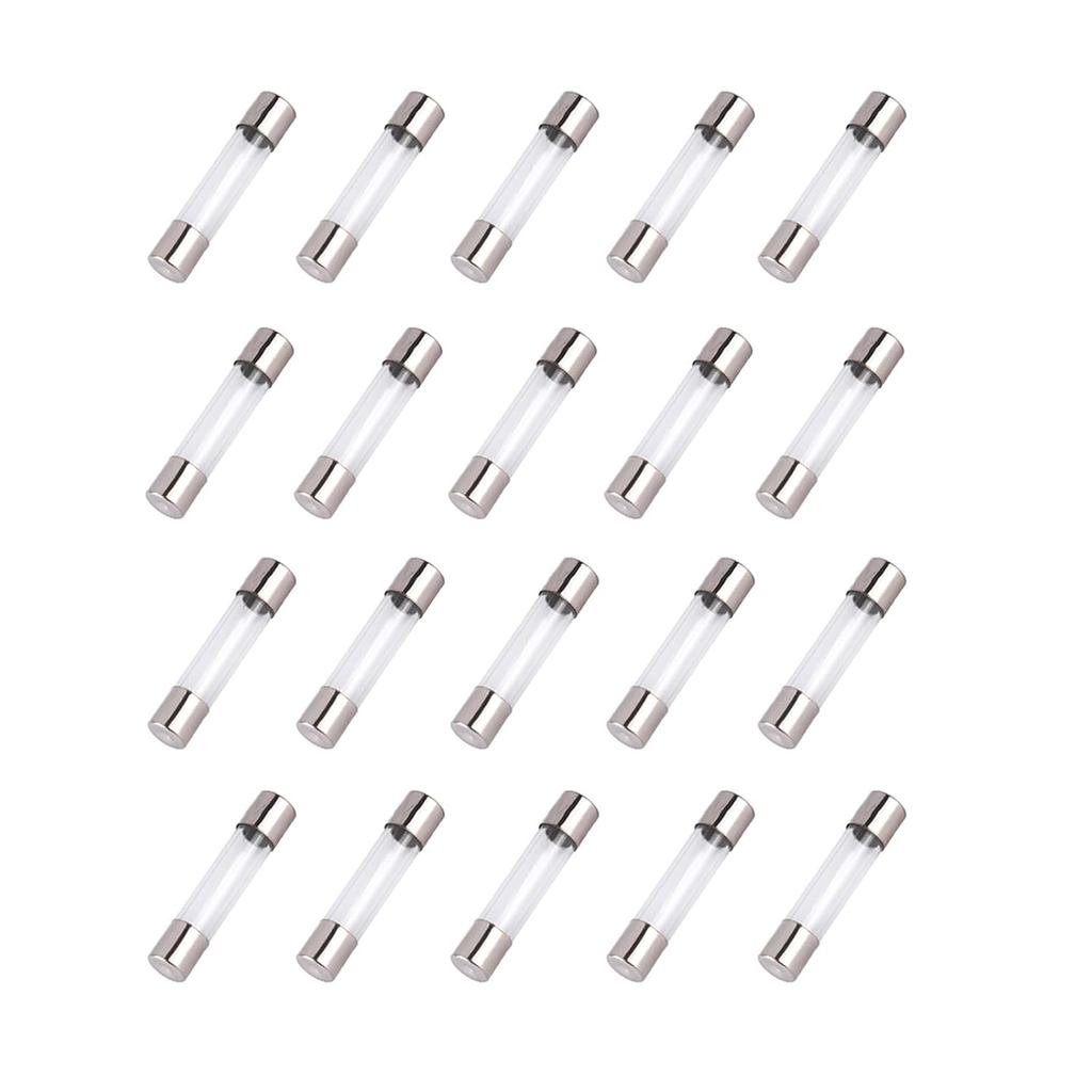 20 ชิ้น F30AL 250V 30A Fast-Blow ฟิวส์แก้ว, 6x30 มม./0.24x1.18 นิ้วฟิวส์ (30Amp) (F30AL250V)