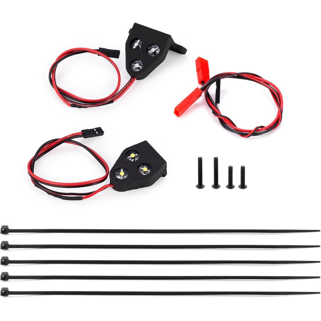 RCLIONS LED ไฟหน้าไฟท้ายด้านหน้าและด้านหลังไฟชุดสําหรับ TRX Jato 4X4 BL-2s 1/8 RC รุ่นรถรถบรรทุกมอนส
