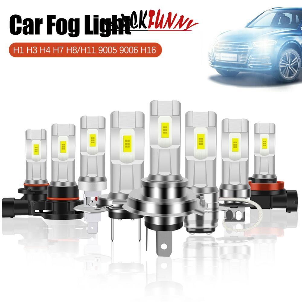 BLACKFUNNY 1PC 80W ไฟหน้ารถ H1 H3 H4 H7 H8/H11 9005 9006 H16 หลอดไฟ LED ไฟหน้า 1800LM CSP LED ชิปหลอ