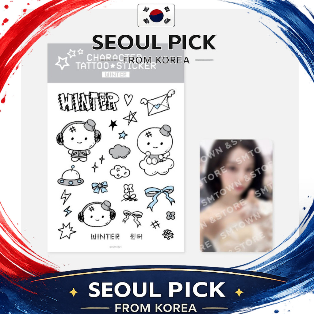 [aespa] SYNK: AeXIS LINE Tattoo Sticker Photocard Set (Ningning/Giselle) | สินค้า aespa Tour ของแท้