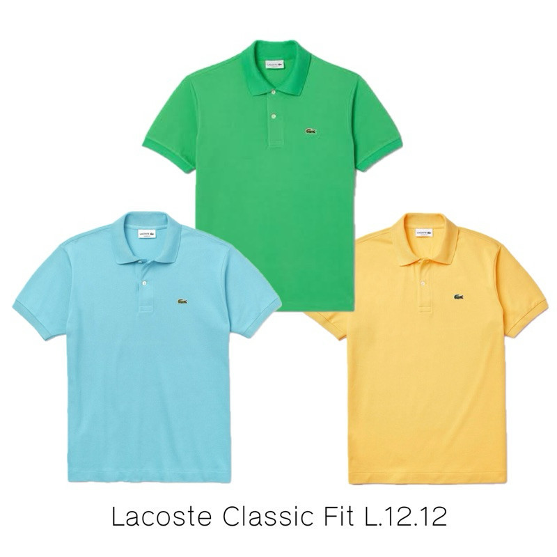 [พร้อมส่ง] เสื้อโปโล Lacoste Classic Fit L.12.12 ของแท้💯%