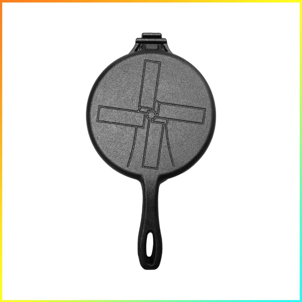 รถมอเตอร์ไซค์รถยนต์★ Iron Waffle Maker Pan Non-Stick Waffle Skillet สําหรับเตาตั้งพื้นหรือย่าง