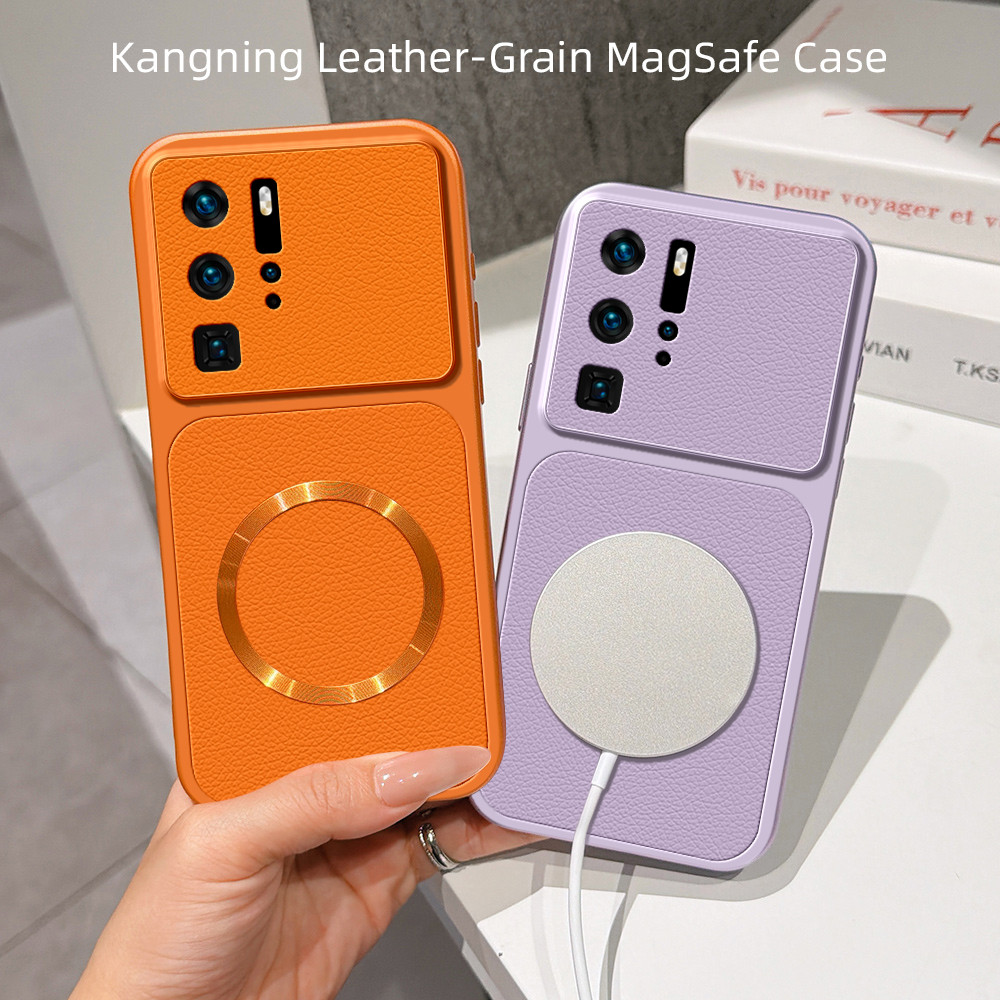 ใช้ได้กับ Huawei P40 Pro AN00 ELS-TN00 ELS-N04/NX9 ELS-AN00 P40PRO เคสหนังเคลือบพร้อมแหวนแม่เหล็กชาร