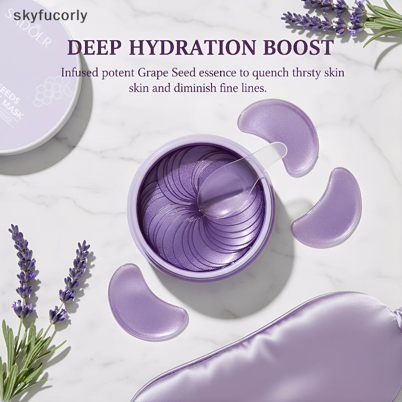 [SYFU] 60 ชิ้น Under Eye Pads คอลลาเจน Grape Mask Hydrating Anti Aging บํารุงริ้วรอยเพื่อการผ่อนคลาย