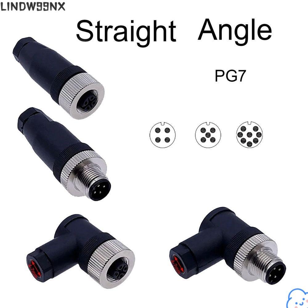 LINDW99NX M12 Sensor Connector, Connector Sensor Plug M12 ปลั๊กการบิน, M12 Sensor Cable Connector Po