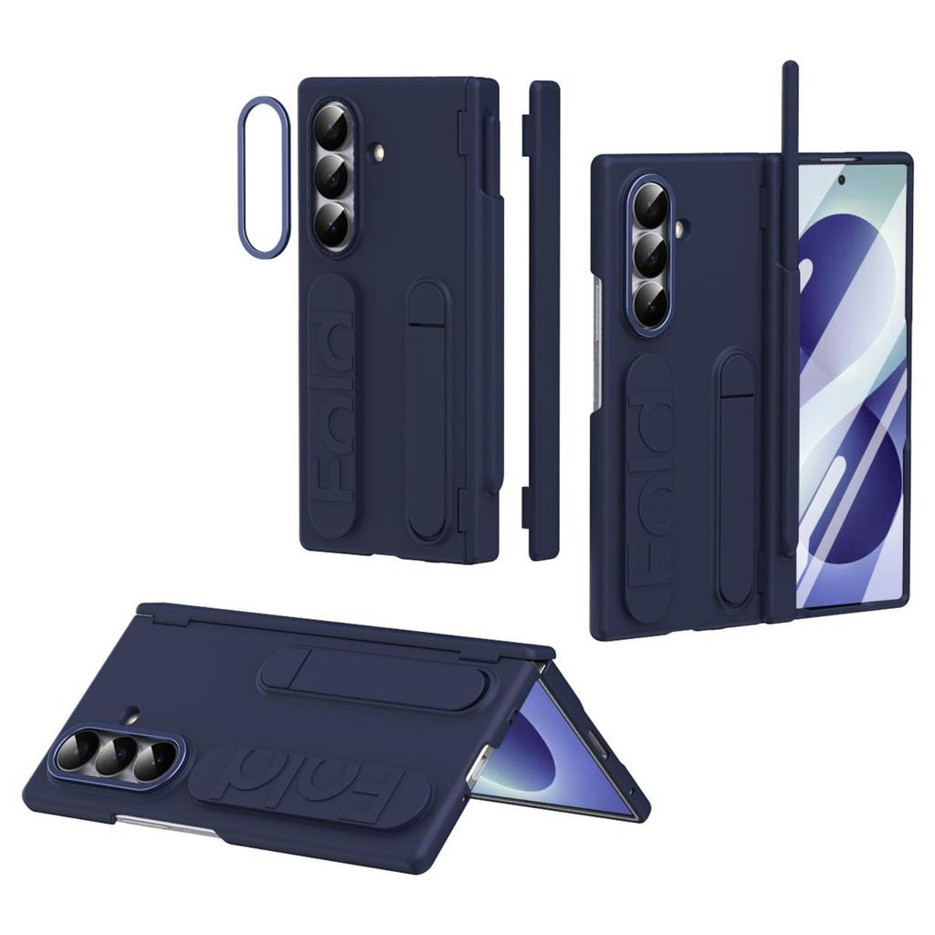 เคสสําหรับ Samsung Galaxy Z Fold8 Ultra/Z Fold7 Hongyu บานพับคู่แบบบูรณาการด้านหน้าฟิล์มปากกาขาตั้งเคสโทรศัพท์
