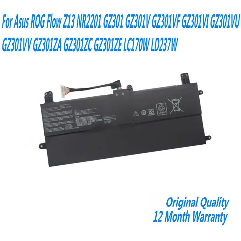 C41N2102 แบตเตอรี่แล็ปท็อปสําหรับ Asus Rog Flow Z13 GZ301 GZ301VF GZ301VI GZ301VU GZ301V GZ301ZE NR2