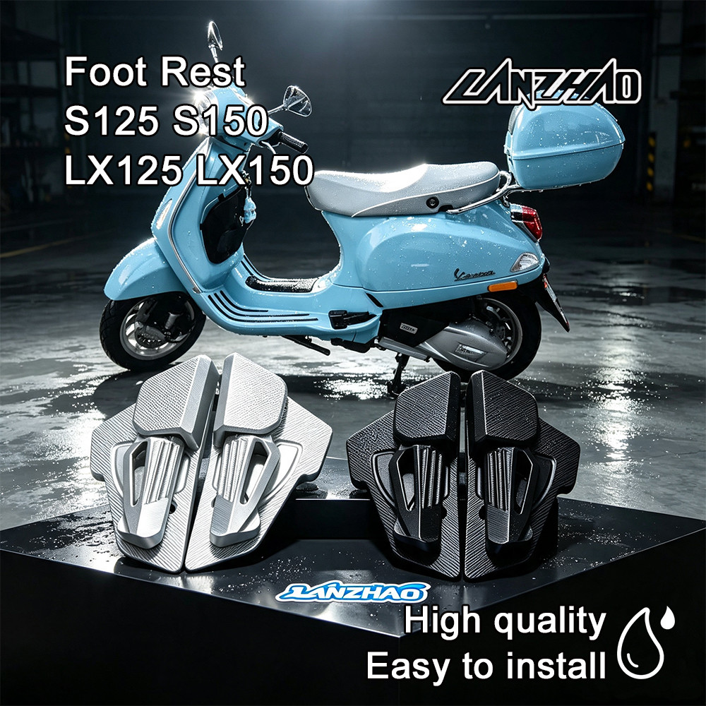 พักเท้า​ แต่ง 1 คู่ สำหรับ VESPA s125 Lx125 s150 lx150 ฟรีส่ง ชิ้นส่วนมอเตอร์ไซค์