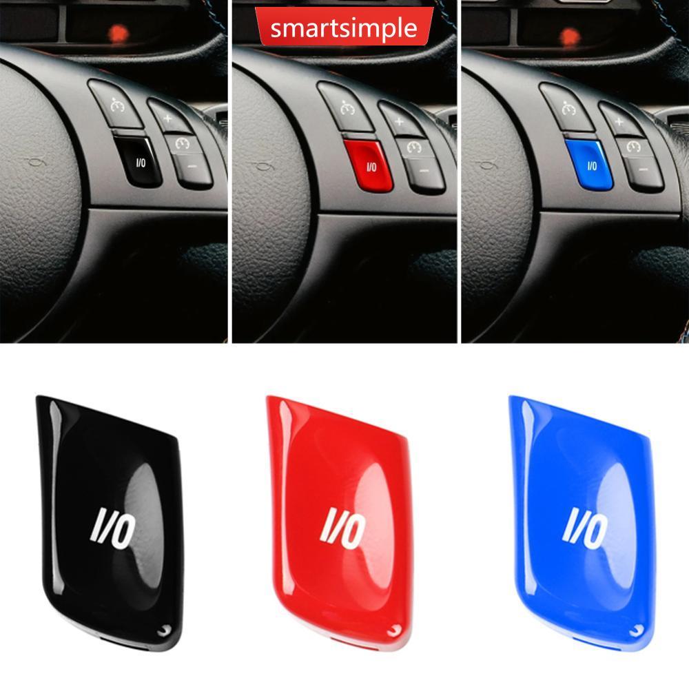 SMARTSIMPLE พวงมาลัยรถปุ่ม I/O VO ฝาครอบสติกเกอร์คอนโซลโหมดกีฬาเปลี่ยนสําหรับ BMW 3 Series E46 M3 19