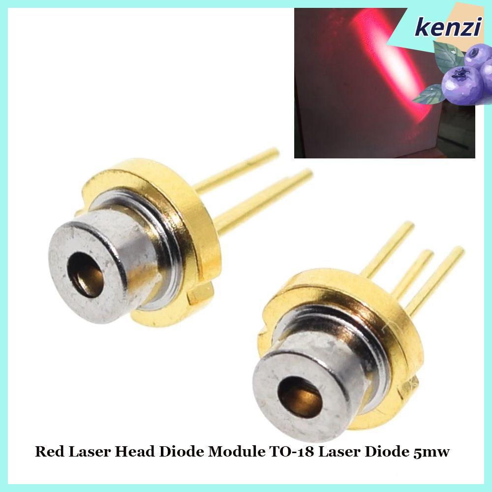 KENZI 1/2/5/10 ชิ้นหัวเลเซอร์สีแดง 5mw DIY Lab การเผาไหม้กําลังสูงอินฟราเรด