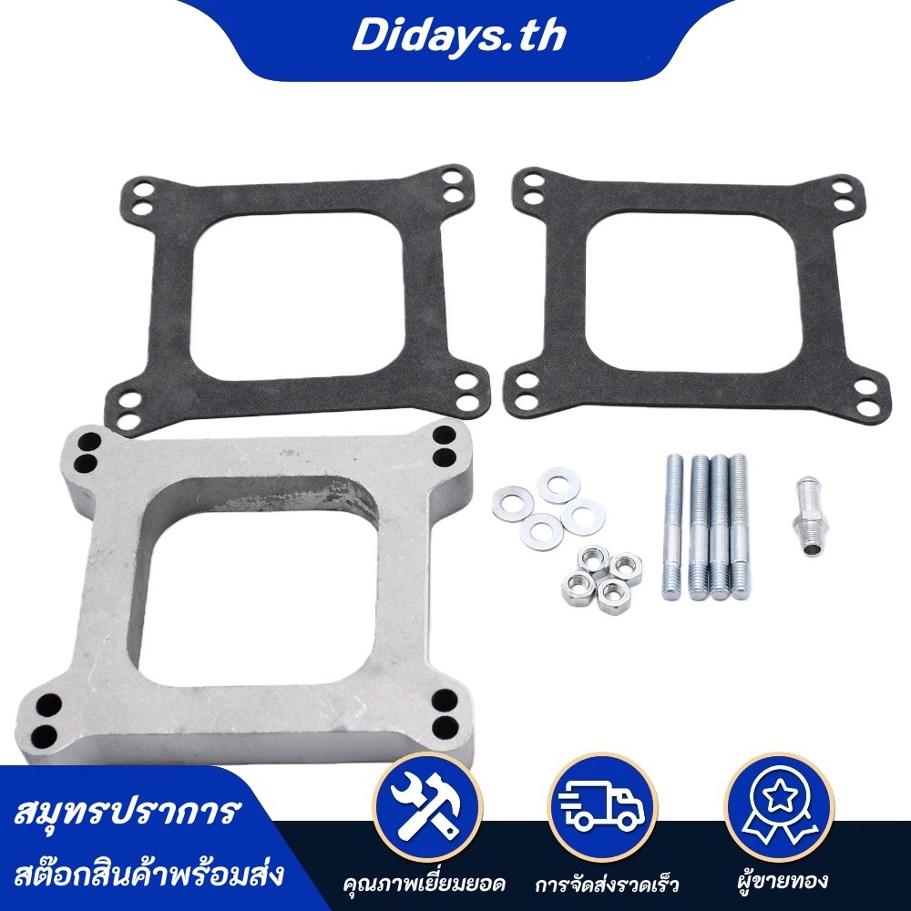 1 นิ้วอลูมิเนียม Carb คาร์บูเรเตอร์ Spacer พร้อม W/ 3/8 นิ้วสูญญากาศหลอดเปิด Carb Spacer สําหรับ Che