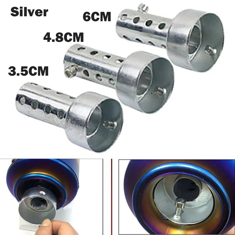 ท่อซับเสียงปลายท่อไอเสียมอเตอร์ไซค์ แบบถอดได้ 35/48/60mm เหล็กทนร้อน ลดเสียง ติดตั้งง่าย อะไหล่ทดแทน