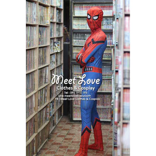 ชุดสไปเดอร์แมน ชุด Spiderman ภาคต่างๆ Velocity Stark Suit Into The Verse สไปเดอร์ สไปเดอร์แมน ชุดแฟนซี ฮีโร่ พร้อมส่ง