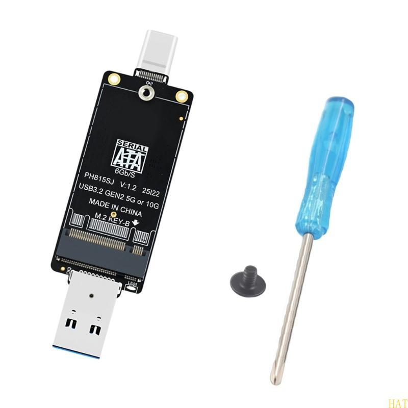 HAT Plugs Play M 2SATA เป็นตัวแปลง USB สําหรับแล็ปท็อปเดสก์ท็อปและอุปกรณ์มือถือ