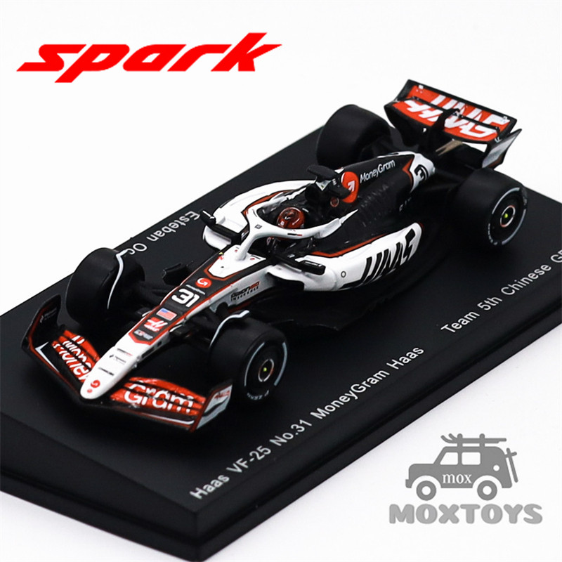Spark 1:64 HAAS VF-25 NO.31 MONEYGRAM HAAS F1 TEAM 5TH CHINESE GP2025 รถโมเดลDiecast
