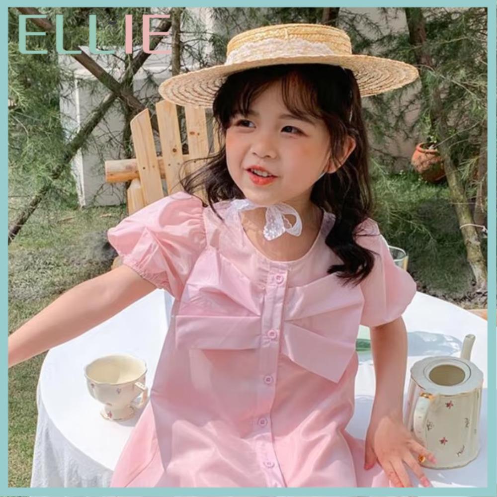 หมวกฟาง ELLIE, หมวกกันแดดเด็กผู้หญิงทอมือด้านบนแบน, แฟชั่นลูกไม้ขึ้น Hepburn Wind หมวกกันแดดระบายอาก