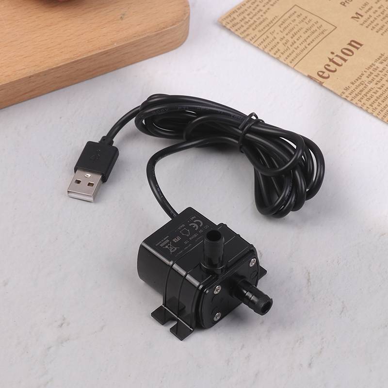 Onetiminggreat ปั๊มน้ํา DC USB แบบไม่มีแปรงที่เงียบสงบเป็นพิเศษ 5V 1W 130L/H ยก 100 ซม. Submersible 