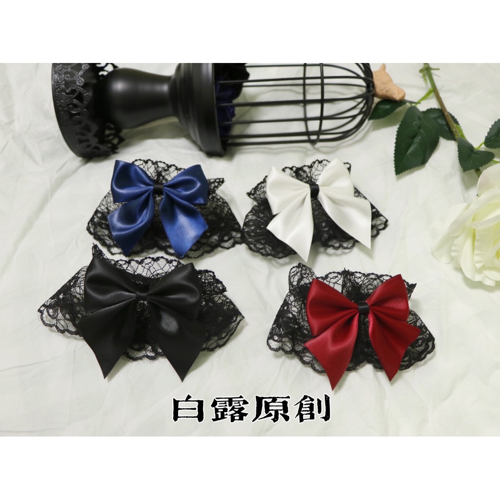 Dark Gothic Lolita เครื่องประดับโบว์ลูกไม้ Lolita แขน