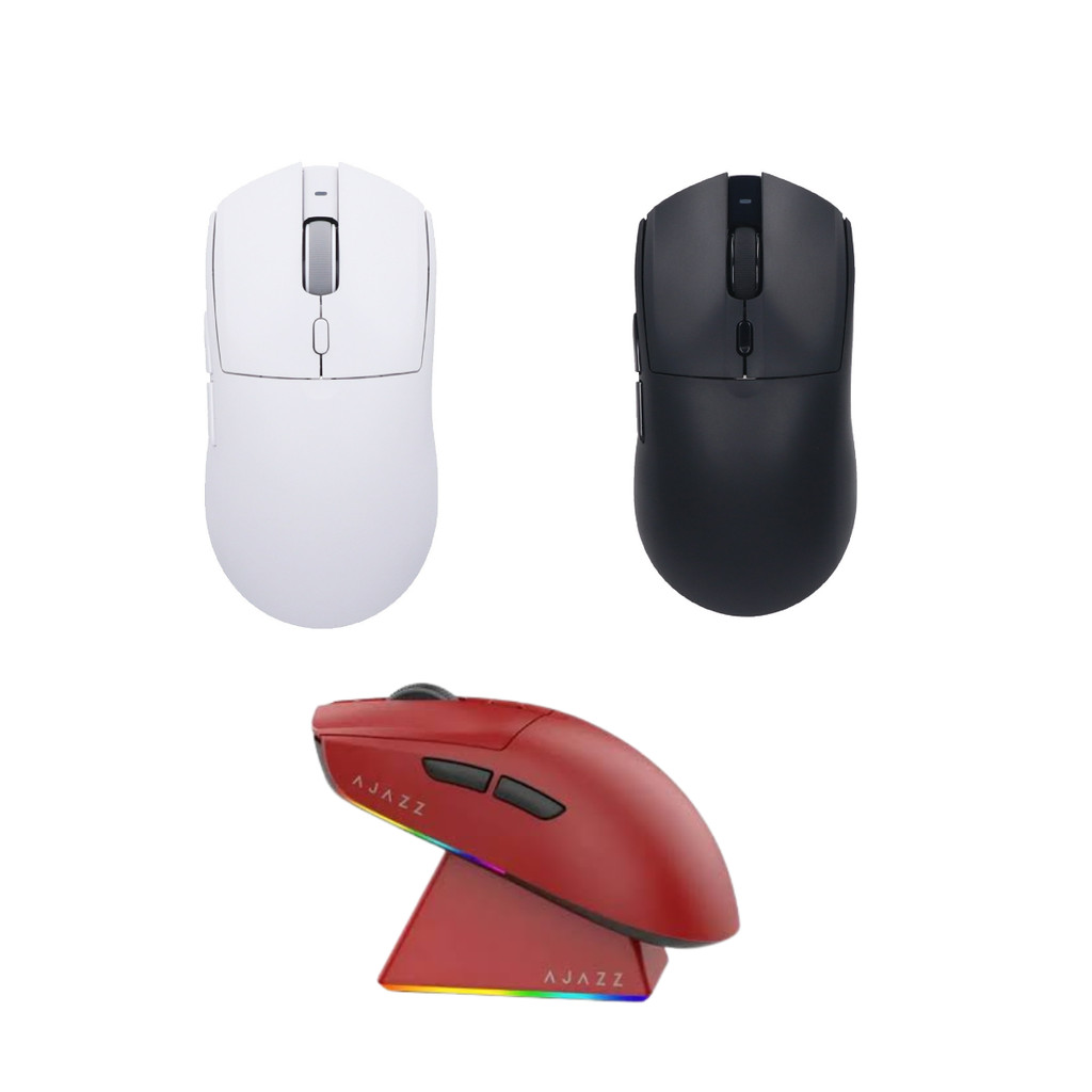 เมาส์เกมมิ่งพร้อมแท่นชาร์จ Ajazz AJ139 V2 MC Tri-Mod(Wired+2.4G+BT) Wireless Charging Mouse รับประกั