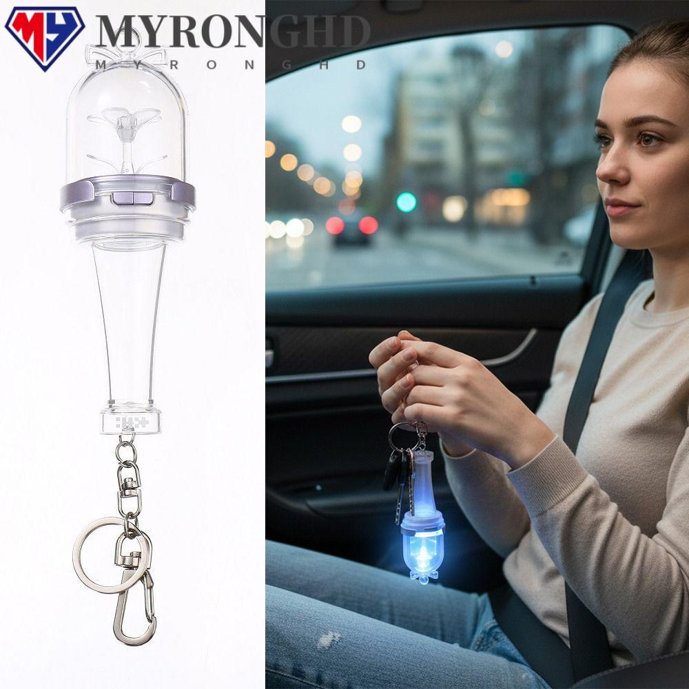 MYRONGHD Mini Glow Stick,จี้ออกแบบพวงกุญแจรุ่นKpop Idol Lightstick,พัดลมคอลเลกชันเรืองแสงFeature Min