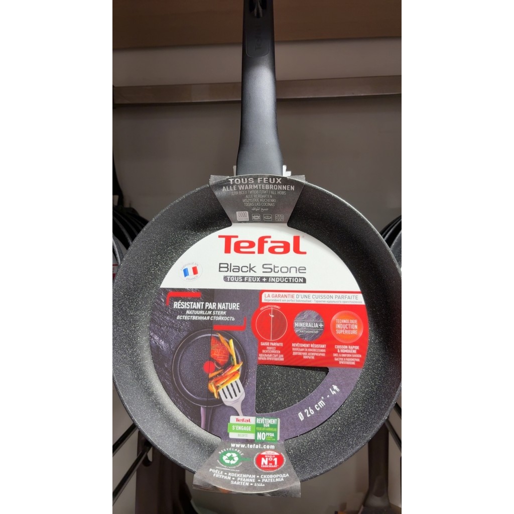 ต้นฉบับแท้นําเข้าภาษาฝรั่งเศสคํา tefal tefal 24 ซม.กระทะ 26 ซม.กระทะ 28 ซม.ไทเทเนียม Non-Stick กระทะ