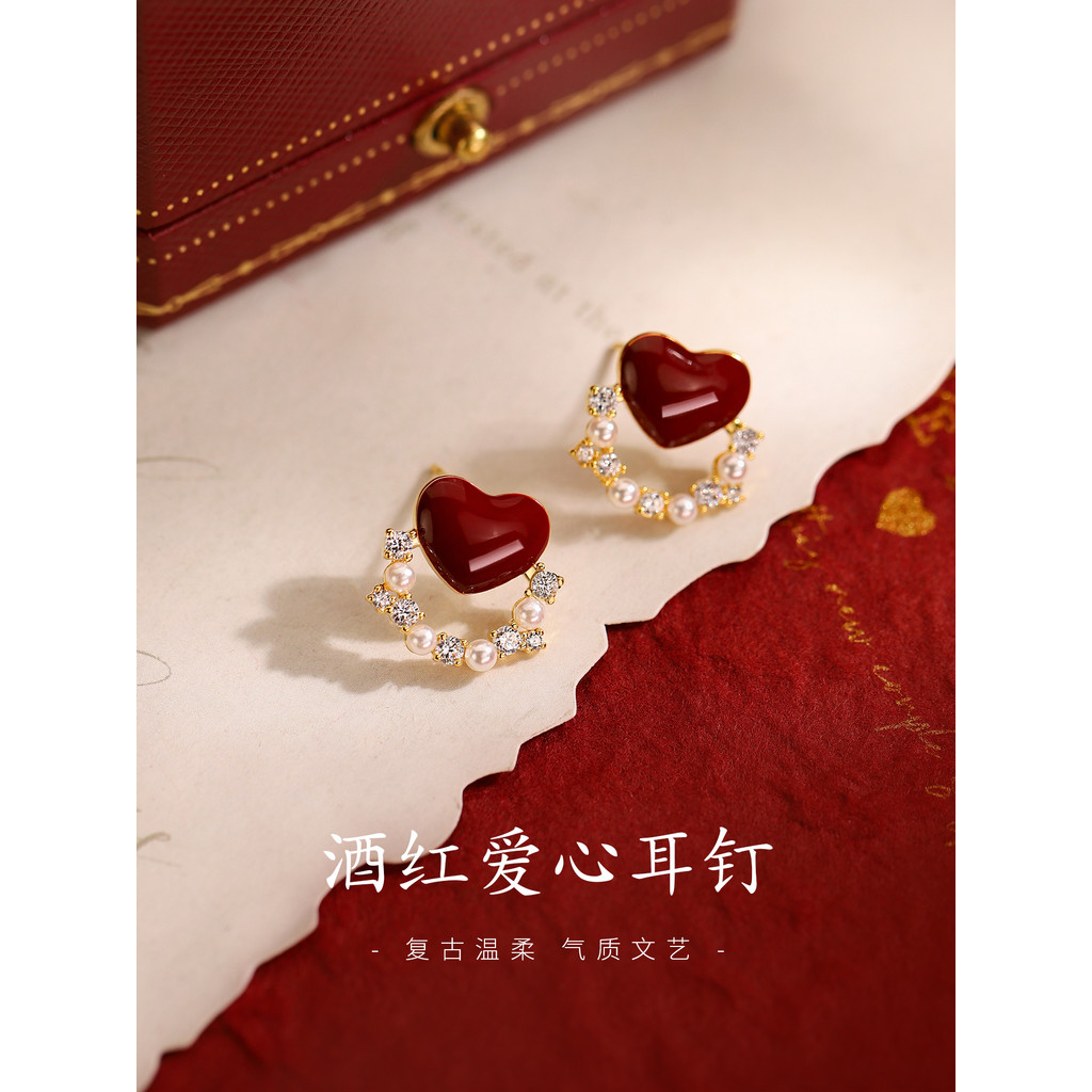 ACC Love Pearl ต่างหู 999 เงินหรูหรา High-End ตรุษจีนปีใหม่ 2026 Ma Benming ปีต่างหูต่างหูหญิง