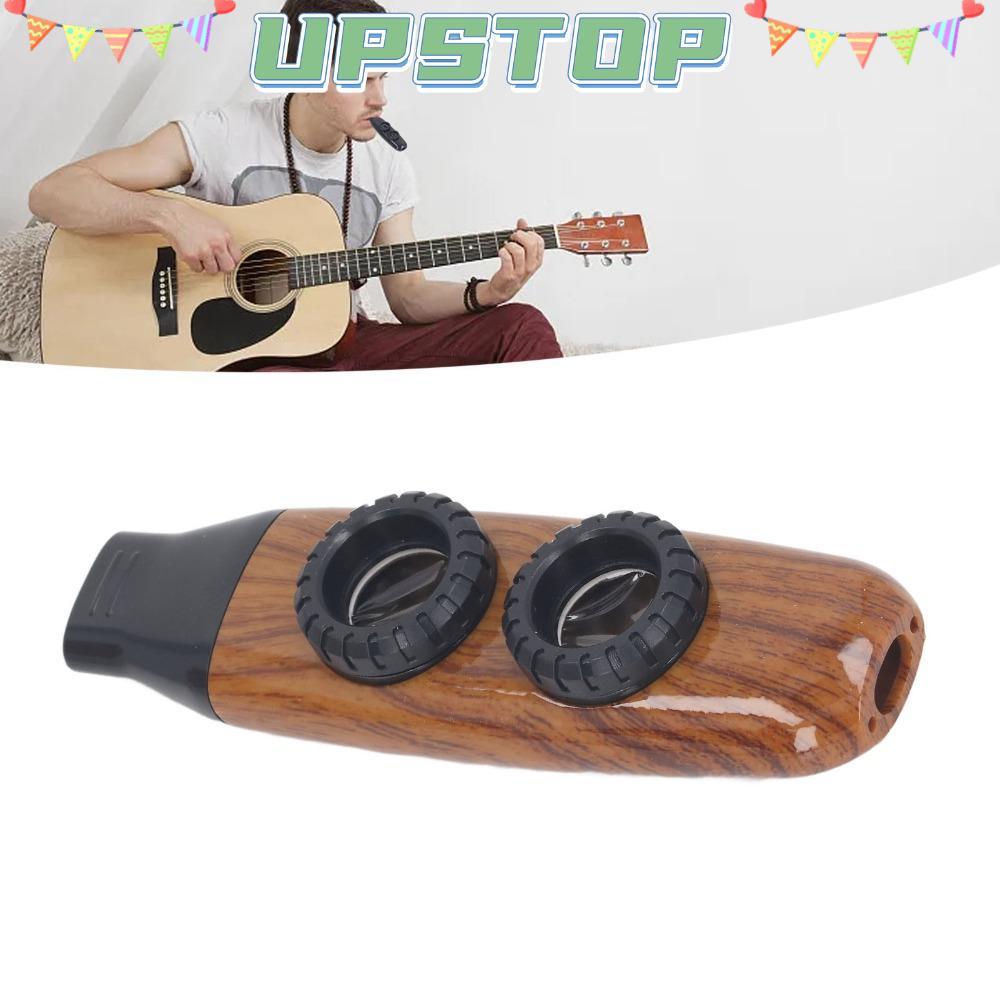 UPSTOPBO Kazoo ขลุ่ย, ขลุ่ยสองรูสีไม้, วัสดุ ABS ระดับมืออาชีพ Kazoo สําหรับการเล่นประสิทธิภาพ
