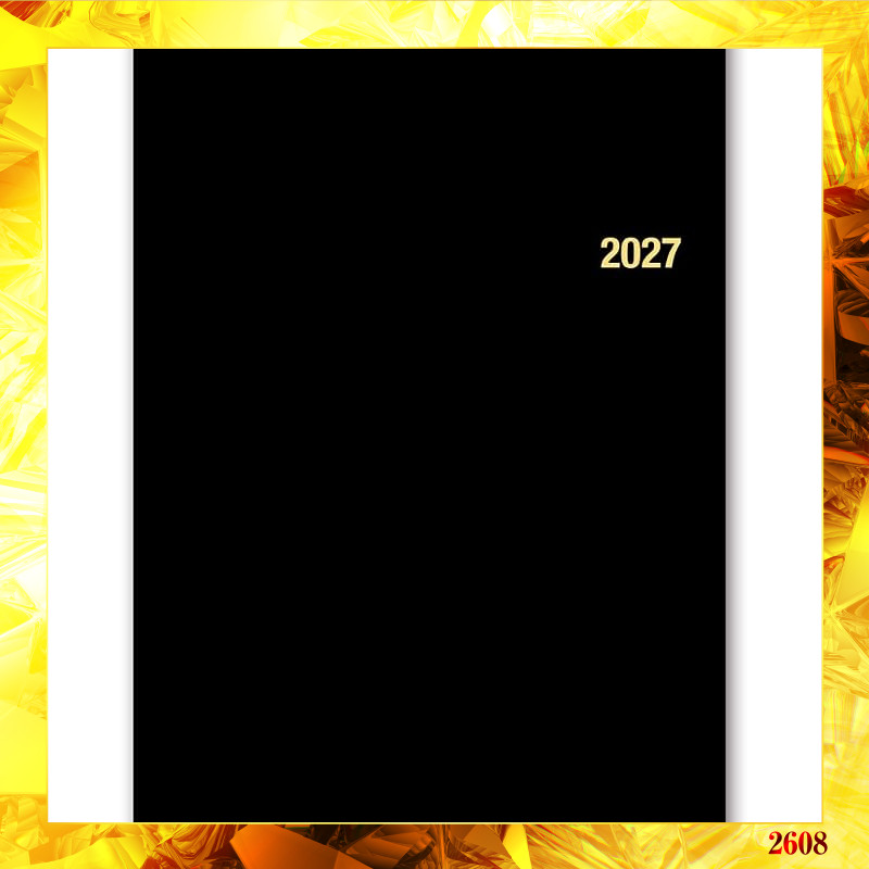 NOLTY 2027 Weekly Planner - A5/B5 Size, Monthly Block, Black (December 2026 Start / January 2027 Sta