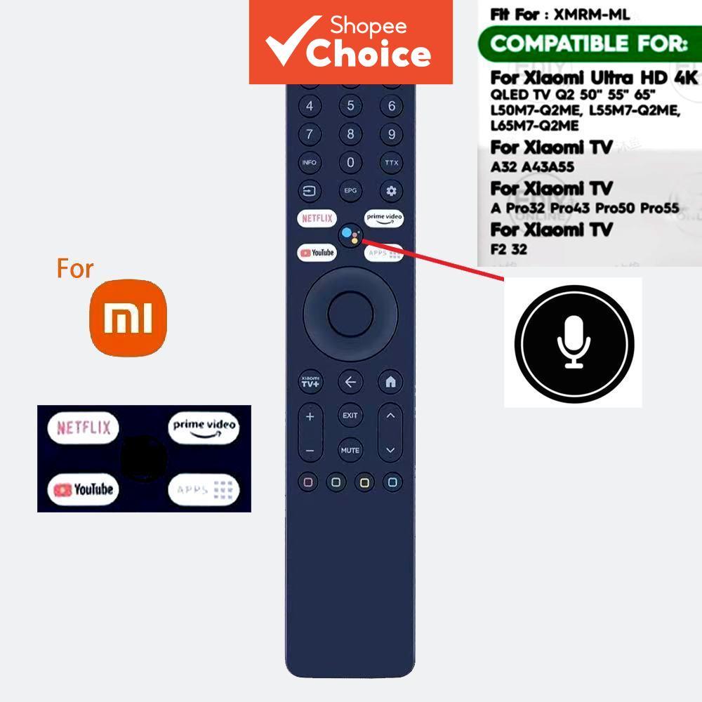 รีโมทคอนโทรลอัจฉริยะสําหรับ Xiaomi Mi TV Smart UHD 4K QLED รุ่น Q2 ขนาด 55/65 นิ้ว ซีรีส์ XMRM-ML