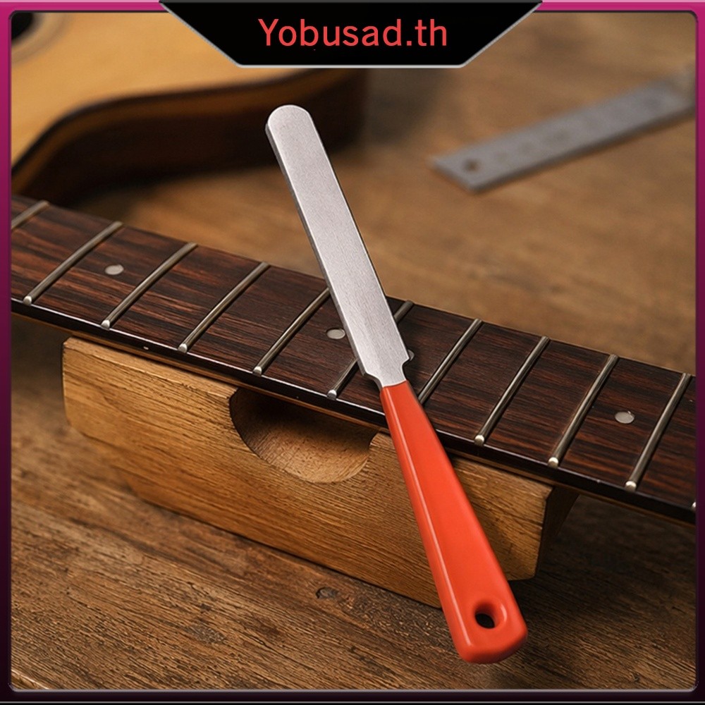 [Yobusad.th] Fret End Dressing File สแตนเลสกีตาร์ Fret Crowning File มัลติฟังก์ชั่นน้ําหนักเบาสําหรั