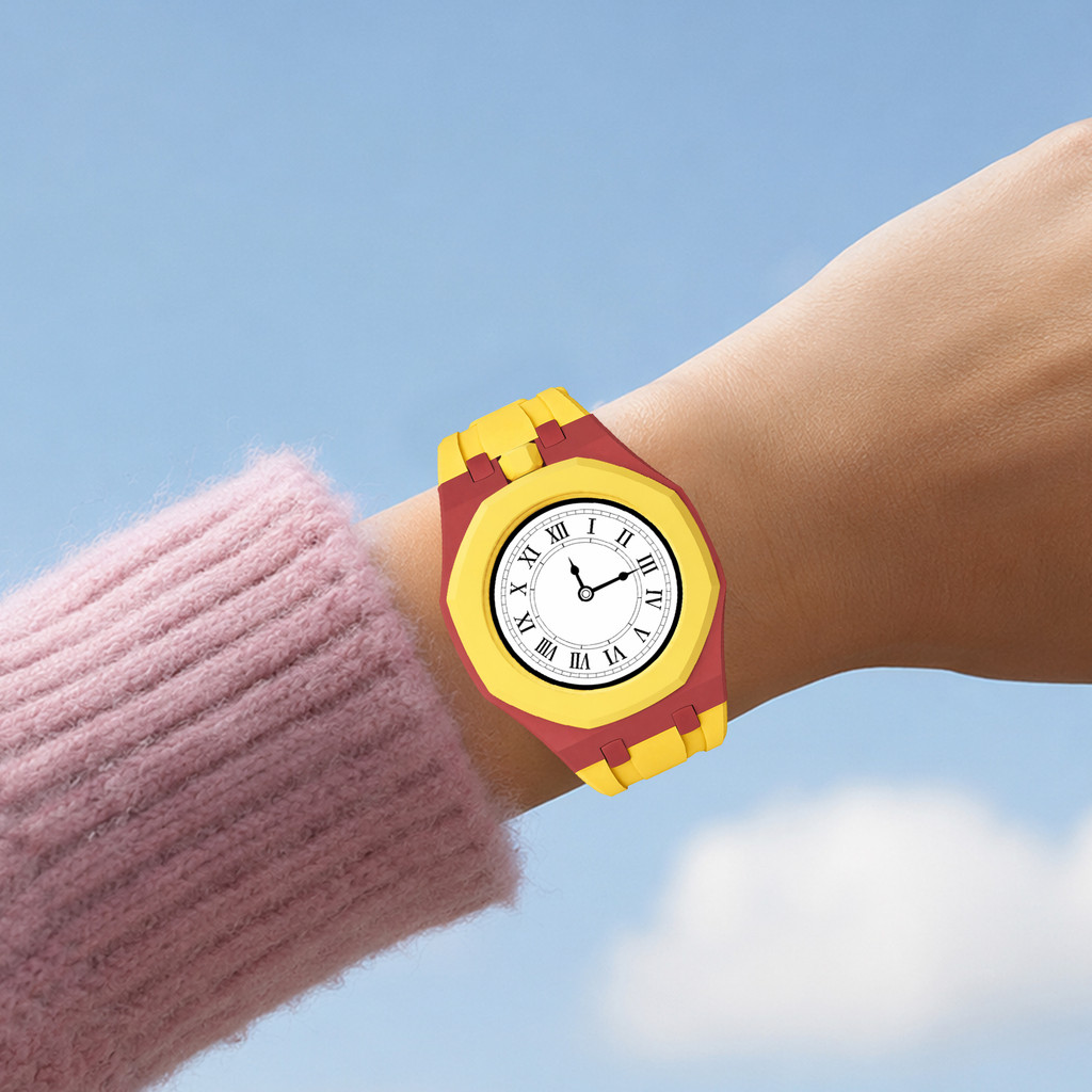 [Julia1.th] ชุดสายนาฬิกาซิลิโคนแบบบูรณาการ Bio‐Ceramic สําหรับ Swatch X APRoyal Pop สําหรับกิจกรรมใน