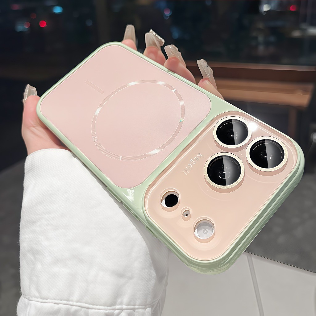 Aesthetic สีสัน Matte Magnetic Case สําหรับ IPhone 17 16 15 14 13 Pro Max เลนส์กันกระแทกกันชน Cover