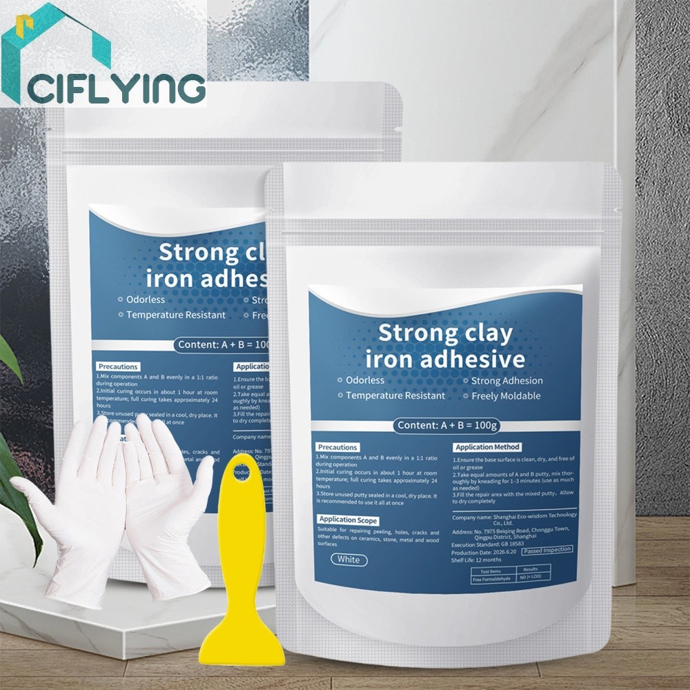 Epoxy Repair Putty 1:1 AB Mix สําหรับกระเบื้องไม้โลหะแก้วเซรามิค Moldable Strong Bond Crack Filler [