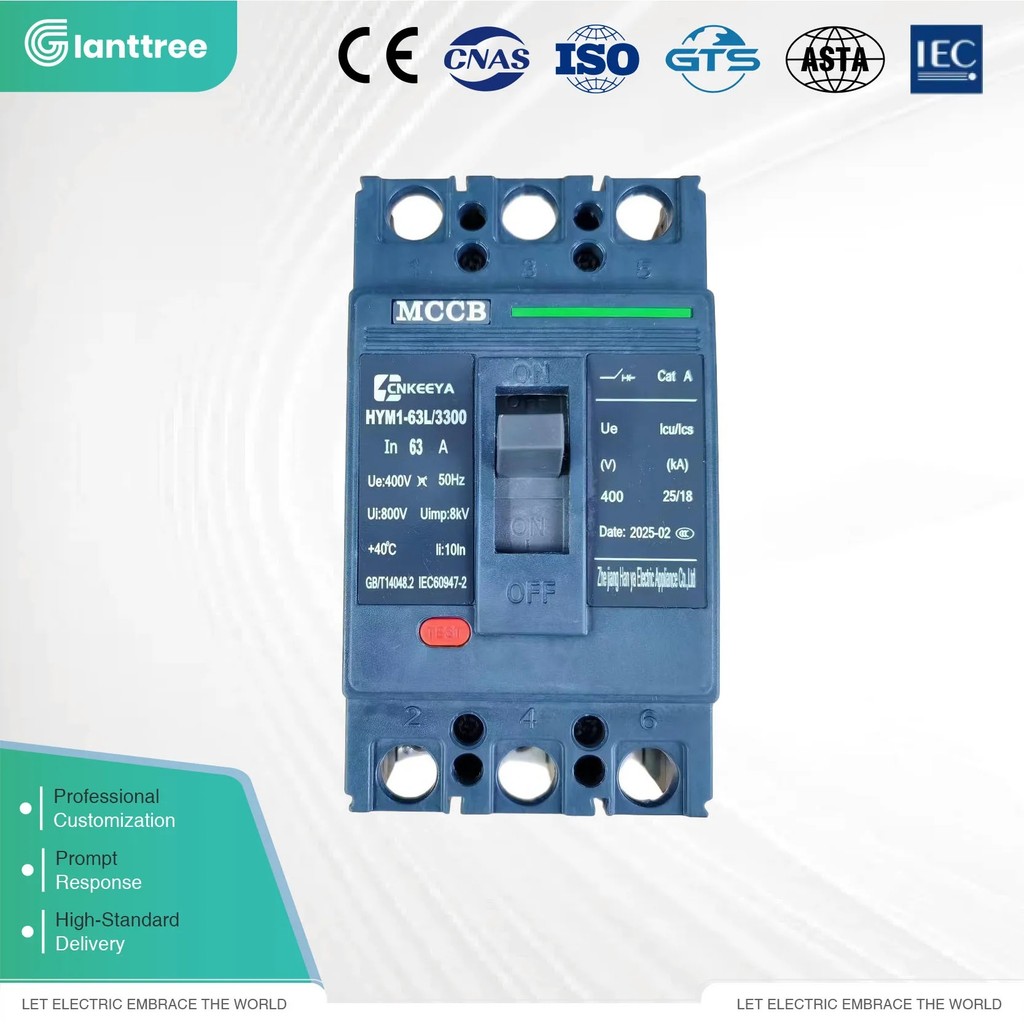 K0V M1-400L/3300 400A 3P GIANTTREE MCCB พลาสติกกรณี Circuit Breaker สําหรับ Power Grid