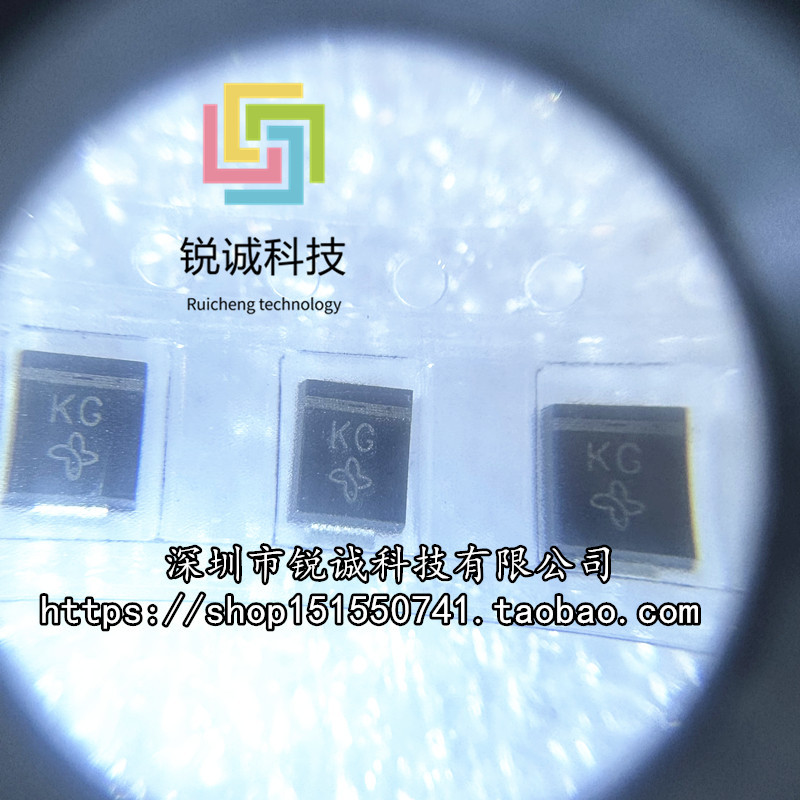 ((10 ชิ้น) TVS Instant Suppression Diode SMBJ6.0A Silk Printing KG One-Way 6.0V DO-214AA