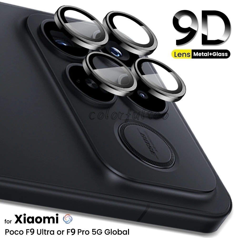 สําหรับ Xiaomi Poco F9 F8 Pro Ultra F8Ultra F9Ultra PocoF9Pro 5G 2026 Clear HD แหวนโลหะปกหลังกระจกนิรภัยกล้องป้องกันหน้าจอเลนส์ฟิล์ม