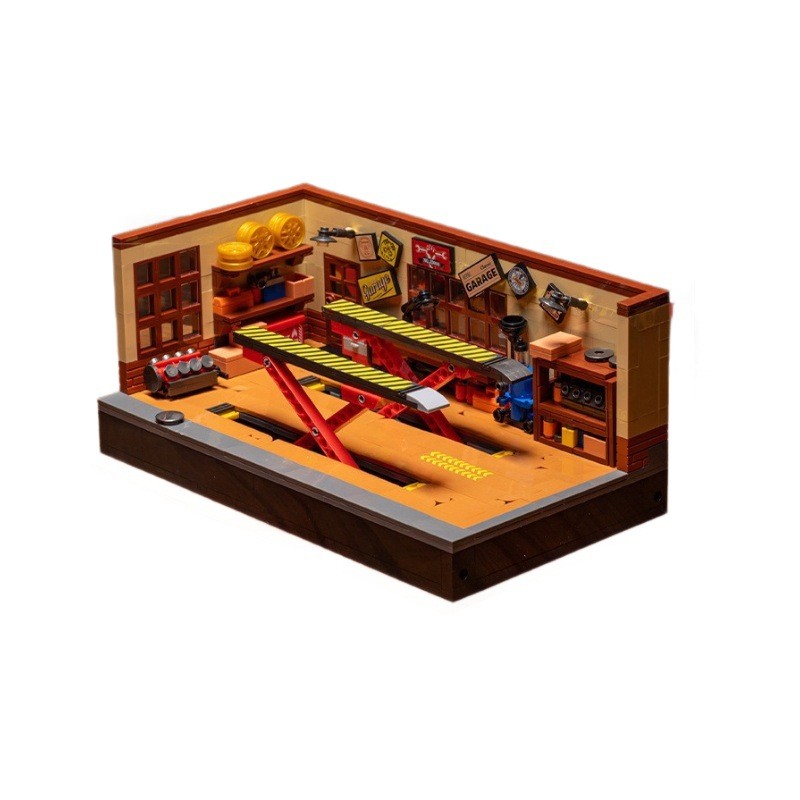 XJD JD098 750PCS Retro Repair Shop Model Building Block อิฐชุดพลาสติกทางเทคนิคโมเดิร์นของเล่นเทศกาลข