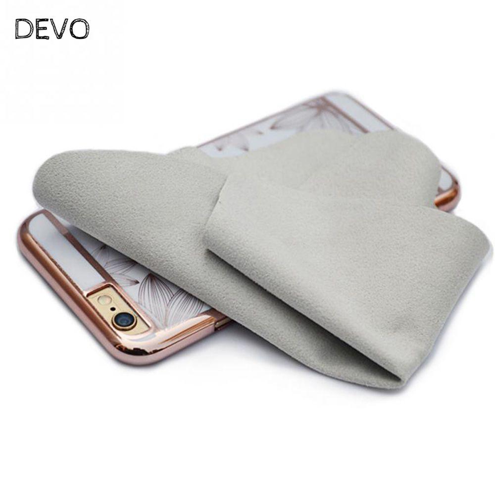 DEVO 1/5PCS ผ้าทําความสะอาดหน้าจอเลนส์ในครัวเรือนแว่นตา