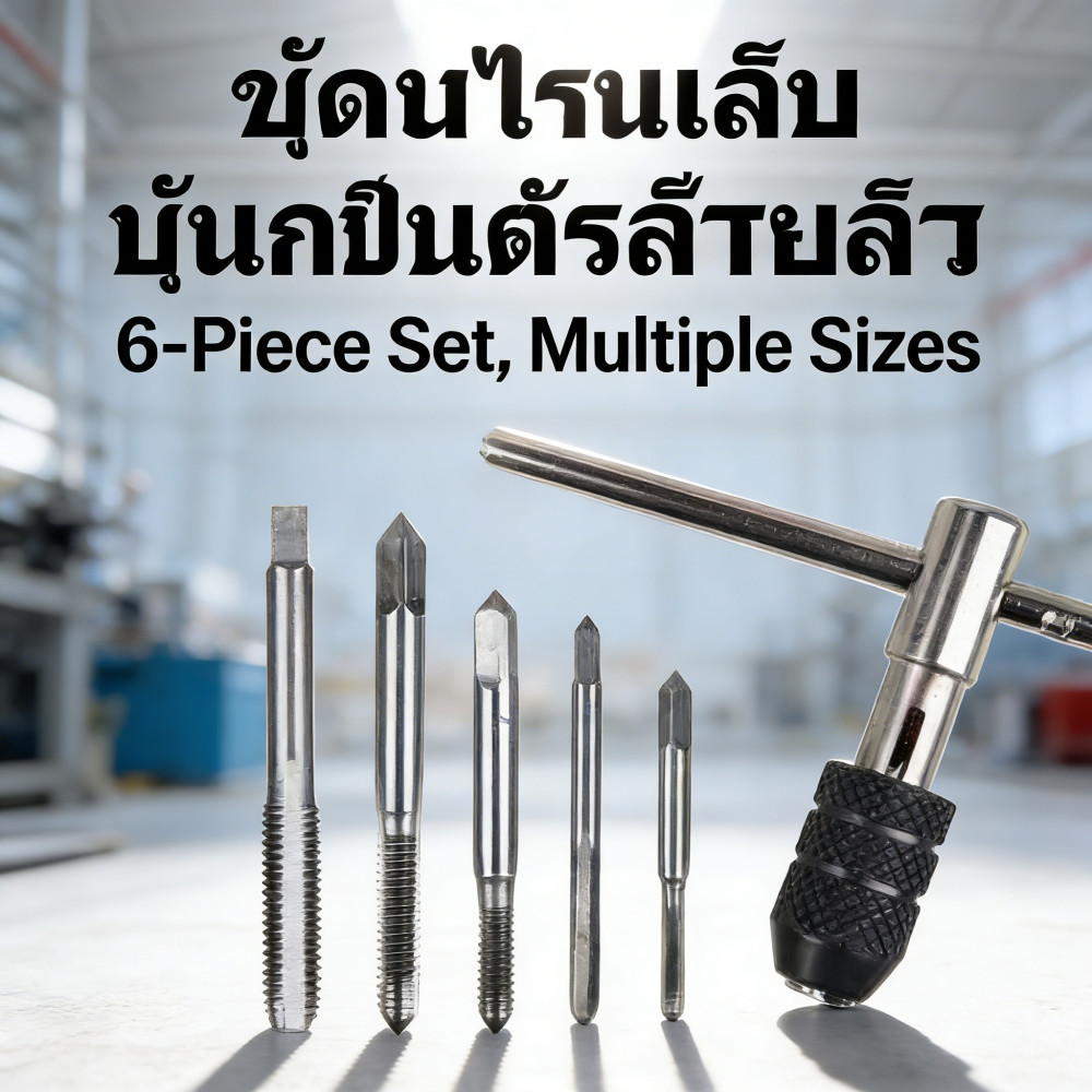 COD ชุดต๊าบเกลียว ชุดทำเกลียวใน 6 ชิ้น TAP WRENCH SET M6-M12
