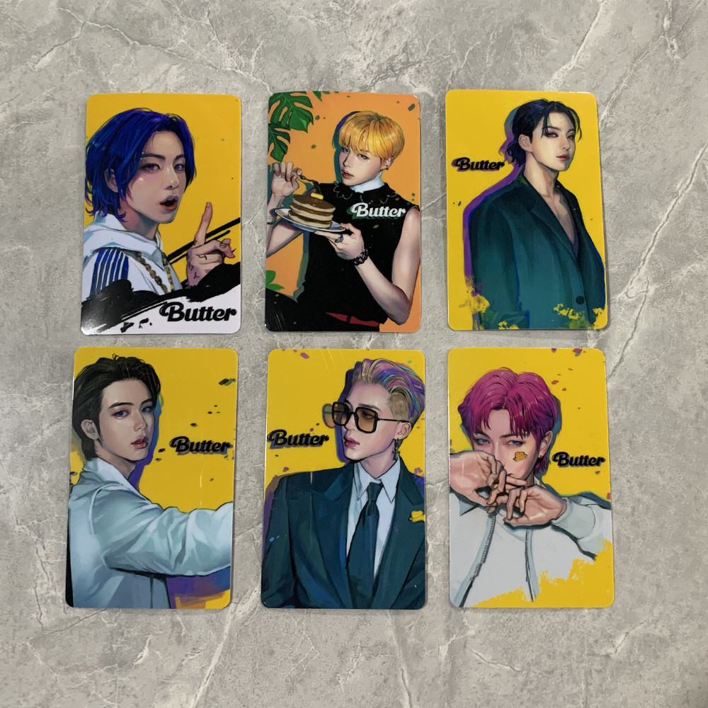 BTS Butter Album Merchanted Card Stickers สติ๊กเกอร์ติดรถบัส Kim Taehyung Tian Jungkook สติ๊กเกอร์กา