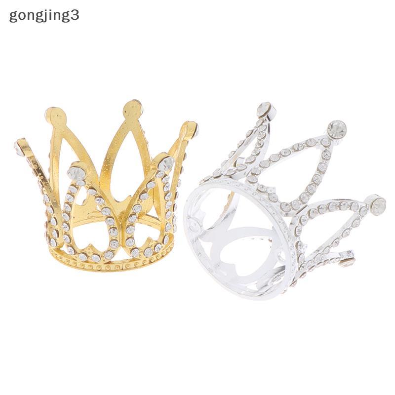 Gongjing3 Mini Crown Princess Topper คริสตัลเพิร์ลเด็กเครื่องประดับผม Party Decor th