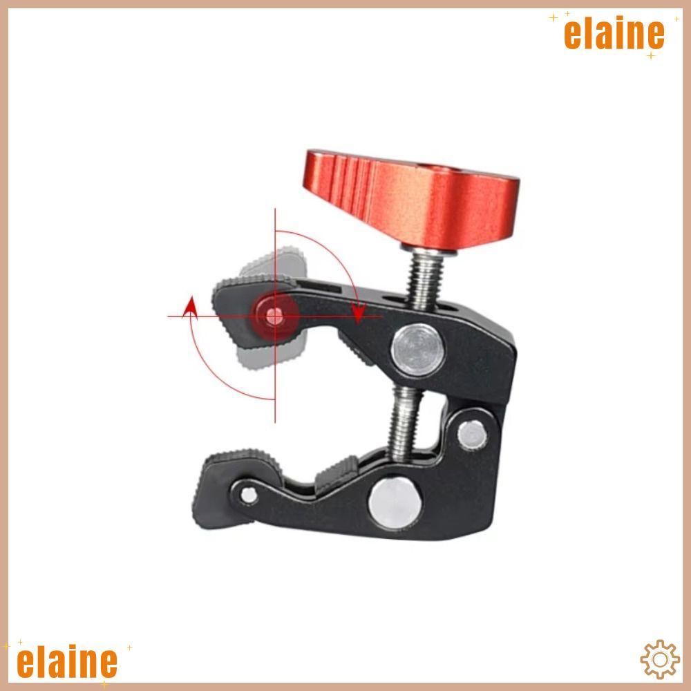 ELAINE แคลมป์ปู วัสดุอลูมิเนียม แคลมป์กล้อง 1/4 "รู ทนทาน 3/8" รู Quick Release Super Strong Grip Fa