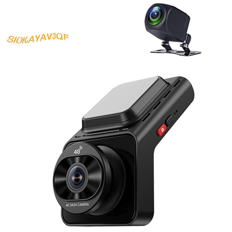 4G LTE SIM Dash Cam Dash Cam สตรีมมิ่งสดเลนส์คู่ 4K + 1080P Back Cam WIFI กล้องบันทึกภาพ